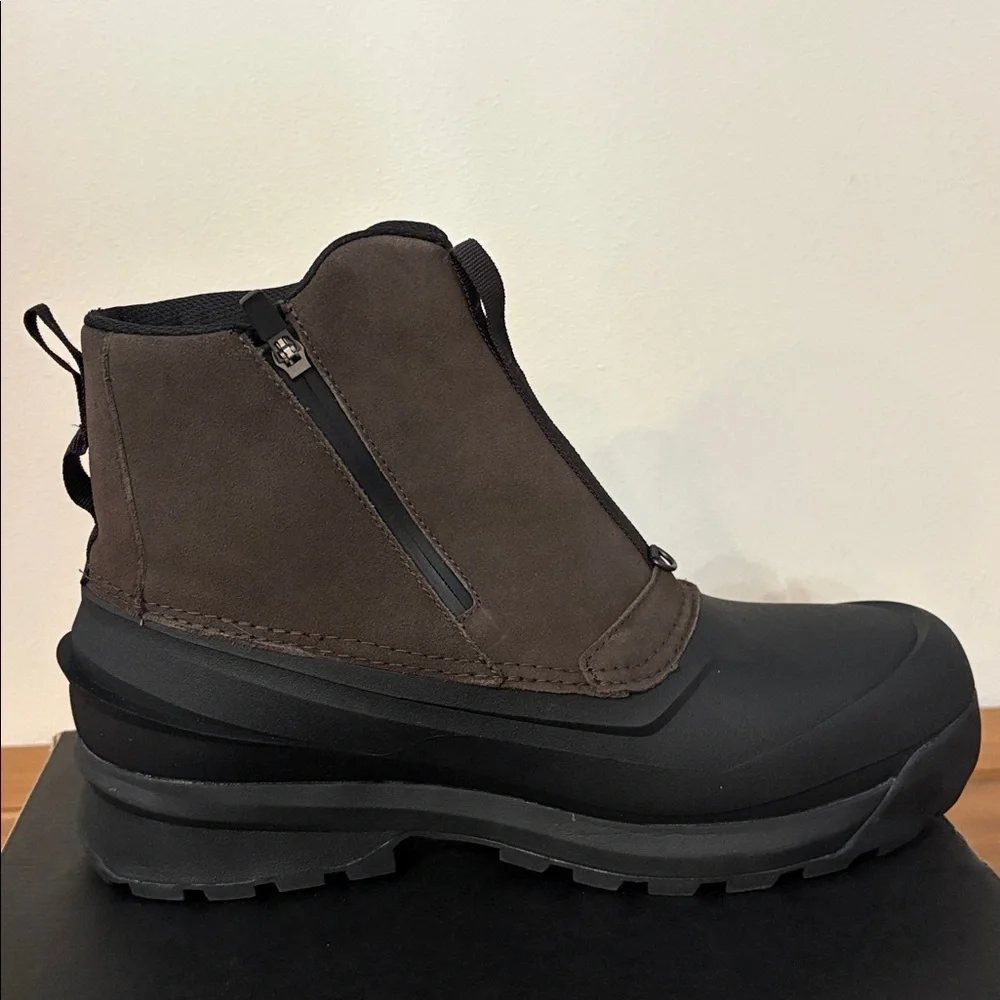 The North Face NIB Chilkat VZip Dark Brown and Black Snow Rain Boots Size 14